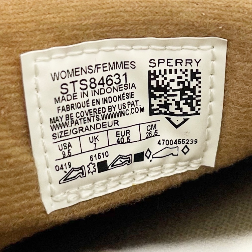 Sperry Top Sider Angelfish Varsity Tan Leather Plaid Boat Shoes - Picture 5 of 6